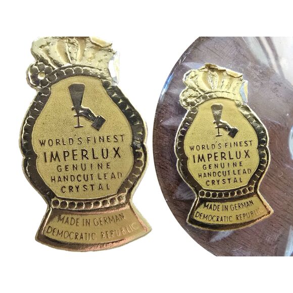 2 Piece German Wine Hocks Glasses Cobalt Blue Cut To Clear Crystal - Picture 2 of 7